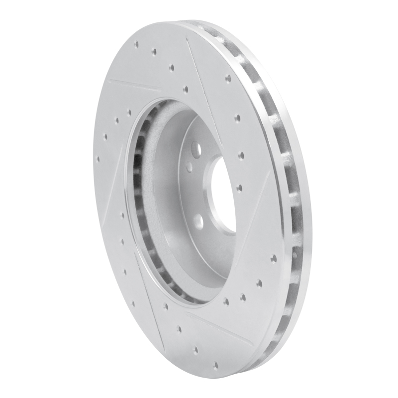Mercedes-Benz Viano Brake Rotor (1) - Front Left - R1 Concepts - Drilled & Slotted - Silver - `16-`23
